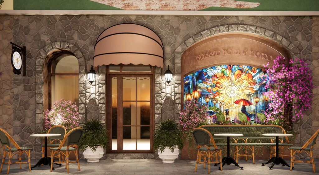 Phối cảnh 3D mặt tiền Blessed Hotel