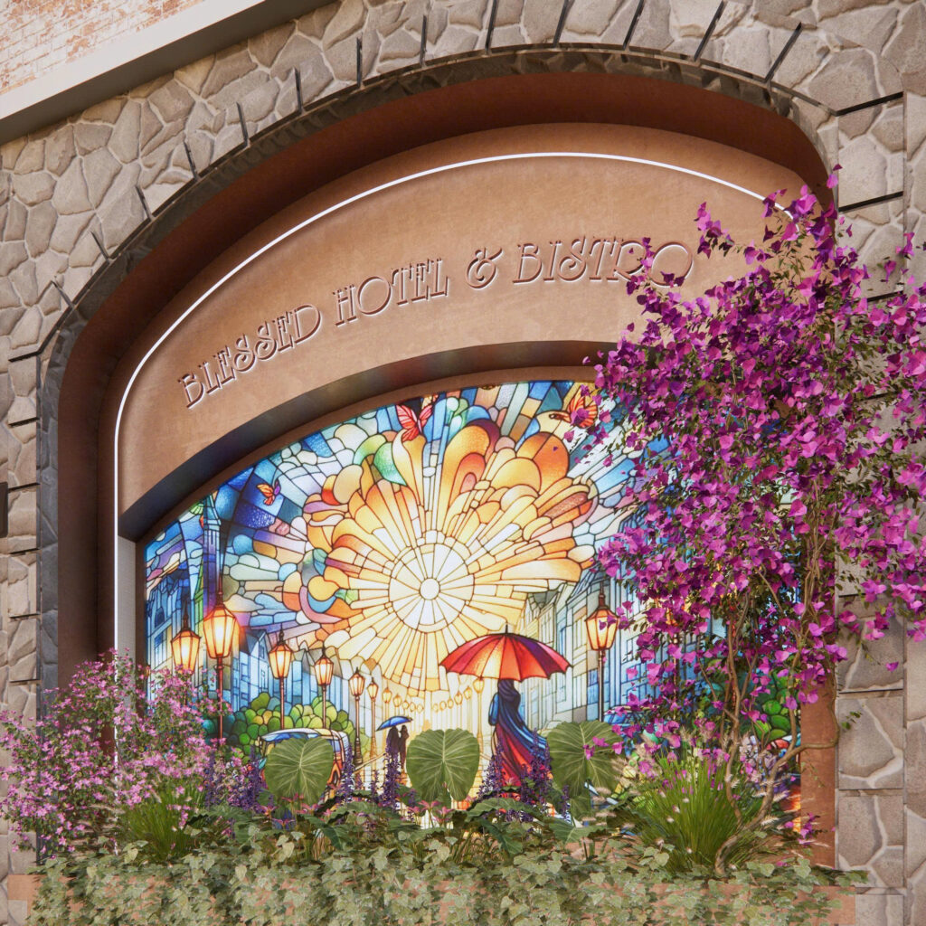 Phối cảnh 3D mặt tiền Blessed Hotel