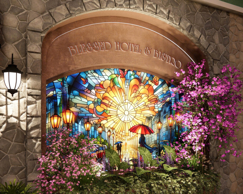 Phối cảnh 3D mặt tiền Blessed Hotel