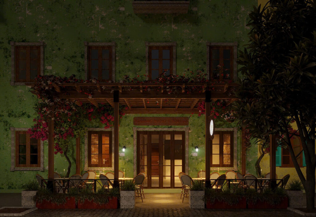 Phối cảnh 3D mặt tiền Blessed Hotel