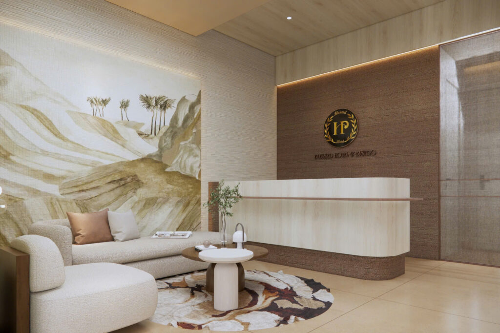 Phối cảnh 3D sảnh Blessed Hotel