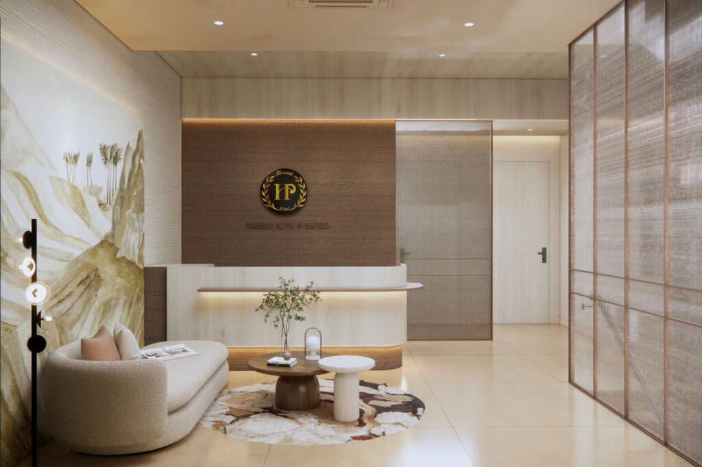 Phối cảnh 3D sảnh Blessed Hotel