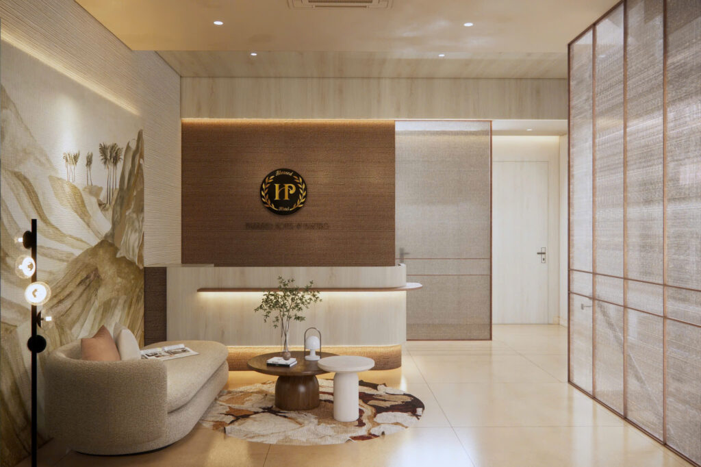 Phối cảnh 3D sảnh Blessed Hotel