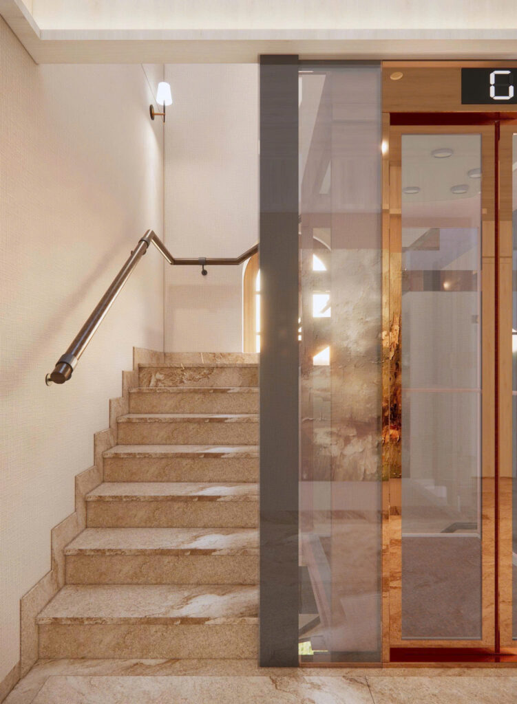 Phối cảnh 3D sảnh Blessed Hotel