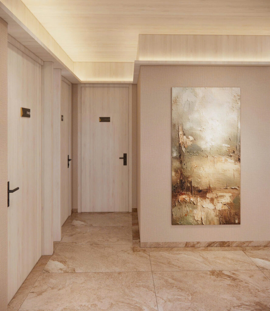 Phối cảnh 3D sảnh Blessed Hotel