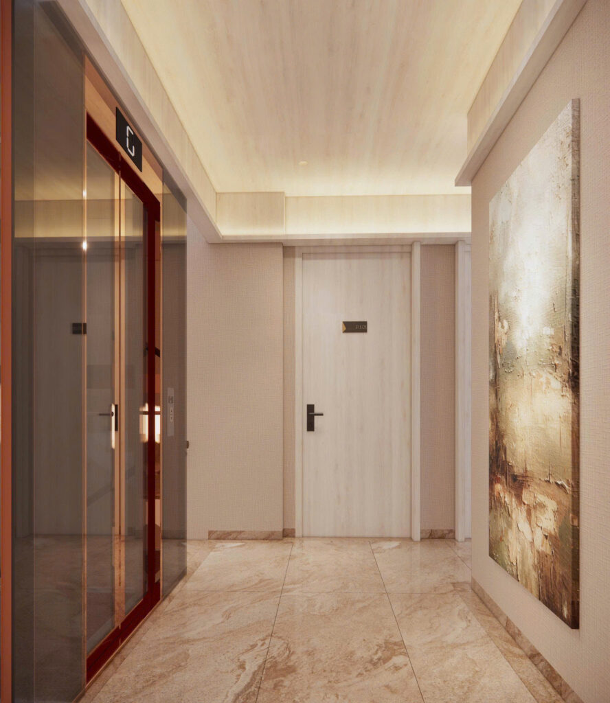 Phối cảnh 3D sảnh Blessed Hotel