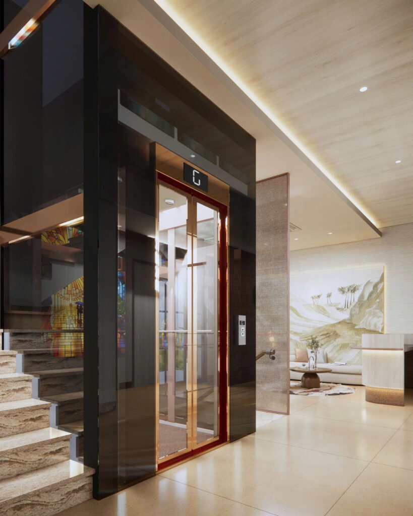 Phối cảnh 3D sảnh Blessed Hotel