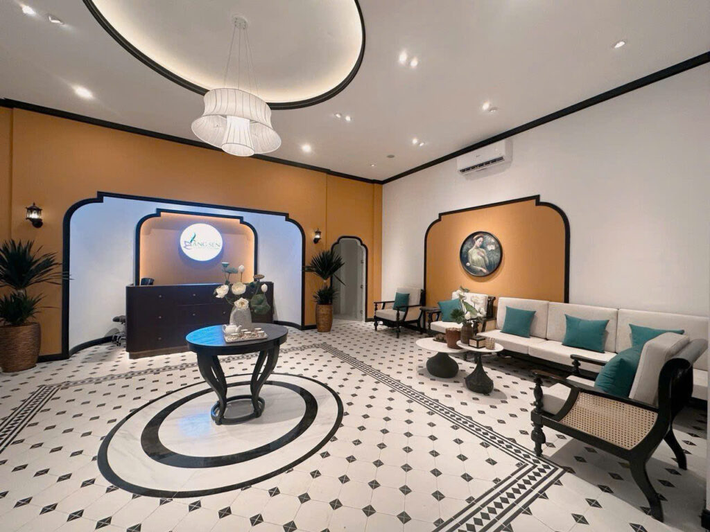 Sảnh đón spa Làng Sen
